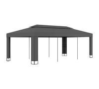 Tonnelle avec Double Toit 3x6 m Anthracite Belvédère Chapiteau Pavillon vidaXL
