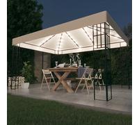 Tonnelle avec Guirlande Lumineuse à LED 3x4 m Belvédère Pavillon Jardin vidaXL