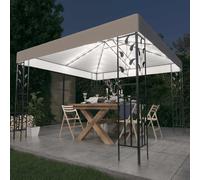 Tonnelle avec Guirlande Lumineuse LED 3x3 m Bordeaux Belvédère Pavillon vidaXL