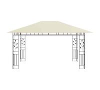 Tonnelle avec moustiquaire 180 g/m 4x3x2,73 m crme | Cadre en métal, durable, facile à assembler, protège du soleil et des insectes
