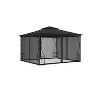 Vidaxl Tonnelle Avec Moustiquaire 300x300x265 Cm Anthracite