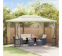 vidaXL Tonnelle avec moustiquaire 300x400x265 cm Crème Blanc G
