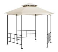 Tonnelle avec parois latérales - 3,1 x 2,7 m - Crème - Tente de jardin d'extérieur étanche - Protection solaire pop-up - Cadre en acier robuste - Protection UV - Montage facile pour les fêtes