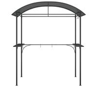 Tonnelle barbecue en acier anthracite 220 x 115 x 230 cm