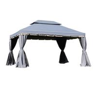 Outsunny - tonnelle - Aluminium - 390x290x280cm - Gris