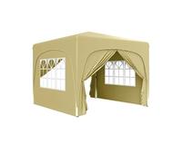 Tonnelle Barnum Pop Up Automatique 3x3m Hauteur Réglable Sac Transport Inclus Coloris Sable