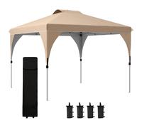 Tonnelle Barnum Pop-Up Pliant 3 X 3 M Sac De Transport Beige