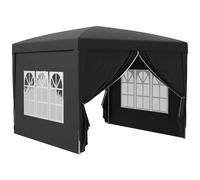Barnum pop-up - Outsunny - 3 x 3 m - 4 parois amovibles + sac de transport - noir
