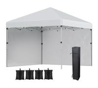 Outsunny - Tonnelle de jardin - Tissu Oxford - 297x297x288cm - Gris clair