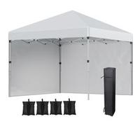 Outsunny Tonnelle Barnum Pop-Up UV 30+ - Lestage et sac de transport inclus - Gris