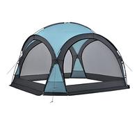 Tonnelle de camping Grästorp avec guirlande à 96 LED 345 x 345 x 247 cm bleu clair