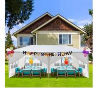 Tonnelle de jardin 3 m x 6 m, Tente de Réception Chapiteau - Blanc