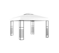 vidaXL Tonnelle de jardin 3 x 3 m Blanc Blanc G