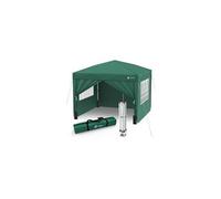 VOUNOT® Tonnelle de jardin 3x3m pliable avec portes et fenêtres et sac de transport vert