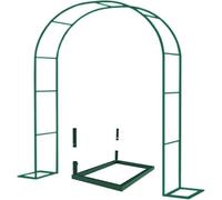 Tonnelle de jardin d'extérieur robuste pour plantes grimpantes, en acier résistant aux intempéries, pera autoportante, 1,2 m de largeur, options noir et vert, parfait pour l'aménagement paysager