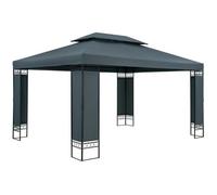 Tonnelle de jardin Elda 3x4 m anthracite Tente de réception avec toile hydrofuge Pavillon pergola Mobilier extérieur