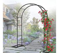 Tonnelle De Jardin en Métal, Arceau De Jardin Solide, Arche À Rosiers, Arcade De Jardin Treillis pour Plantes Grimpantes, Roses, Vignes, Pergola en Fer, Support pour Plantes De Fête,Noir,W3M*H2.2M