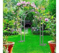 Tonnelle de jardin en métal noir pour plantes grimpantes - Grande arche de mariage - Treillis de 3,5 x 2,2 m pour vignes, roses et événements décoratifs en plein air