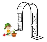 Tonnelle de Jardin en métal pour pelouse extérieure, terrasse, Gazebo, Mariage, Plantes grimpantes, Treillis de rosiers Robuste, Treillis de Jardin en Acier (Noir, 140 x 40 x 230 cm)