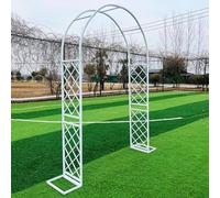 Tonnelle de jardin en métal robuste pour mariages et événements, pergola treillis robuste pour plantes grimpantes et roses, décoration de fête de mariage, H 220-270 cm (blanc, l 180 cm x H 240 cm)