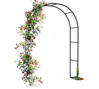 Tonnelle de jardin en métal robuste - Treillage en acier pour plantes grimpantes - Décoration de jardin blanche - 140 x 230 cm (l x H)