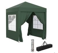 Tonnelle de jardin extérieure - tonnelle pliante pop-up - Outsunny - hauteur réglable - Anti-UV - cadre en acier - 2 x 2 m - vert