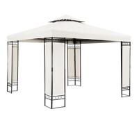 Tonnelle de jardin Lorca 3x3 m crème Tente de réception avec toile hydrofuge Pavillon pergola 2,60 m Mobilier extérieur