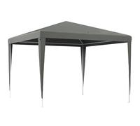 Tonnelle de jardin - Outsunny - 3 x 3 m - Structure en acier, tissu PE - résistant aux UV - pour fêtes et mariages - gris