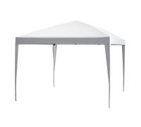 Outsunny Tonnelle pliante 3x3 m Pop-up Anti-UV Acier & Oxford Blanc avec sac de transport