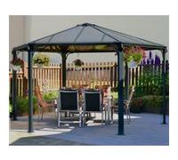 CANOPIA by Palram Tonnelle de jardin Monaco 17,6 m², aluminium, polycarbonate, protection UV, gris