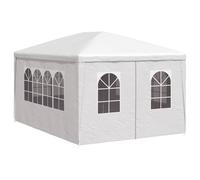 vidaXL Tonnelle de Jardin/Pavillon de Jardin/Tente de réception Chapiteau Blanc 3x4m