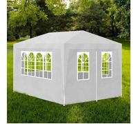 Tonnelle de jardin/ Pavillon de Jardin/Tente de réception Chapiteau Blanc 3x4m 90334