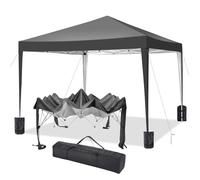 Tonnelle de Jardin Pliante 3x3m, Tente de Réception étanche et Protection UV, Chapiteau/Pavillon 3 Hauteur réglable-Noir