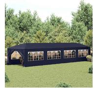 vidaXL Tonnelle de jardin 3 x 12 m – Bleu – Résistante aux UV – Panneaux latéraux amovibles