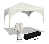 Tonnelle de Jardin - WOLTU - Toit Demi-Cercle - Imperméable - Pieds Réglables - 3x3m Beige