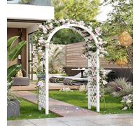 Tonnelle en Bois Massif, Arche De Jardin avec Double Fixation, Installation Rapide, Support pour Plantes Grimpantes, DéCoration De Mariage, Photo