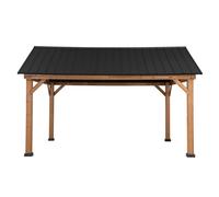 Tonnelle en cèdre TÖDI en anthracite - 336cm x 400cm