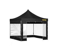 Tonnelle Etanche Tente Pop-up Jardin Pavillon 3x3 m Parois Latérales Noir