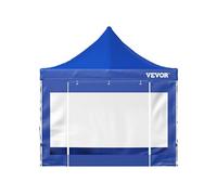 VEVOR Tonnelle Imperméable 3x3 m Tente Pop-up Jardin avec Parois Latérales Pavillon Terrasse Extérieure Abri Pliable Soleil Pluie Neige Résistant aux UV et Sac à Roulettes pour Fête Arrière-Cour Bleu