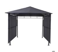 Tonnelle ""Omelya"" ardoise 3x3m en acier traité époxy - Hespéride