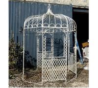 Tonnelle Pergola Gloriette en Métal Blanc Abris Kiosque de Jardin Octogonal 196x196x314cm
