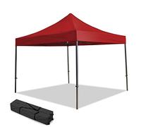 Tonnelle Pliante 3 x 3 Professionnelle, Tente/chapiteau pour marchés, foires, Rouge - - Rouge