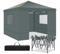Tonnelle Pliante 3x3 Imperméable Professionnel Tente de Reception,Gris