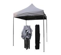 Tonnelle Pliante Toutes Saisons, 2 x 2 m, Ultra-résistante et entièrement étanche par Gazebo Gris métallique