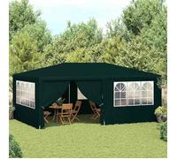 Tonnelle Pliante - vidaXL - Tente de réception avec parois latérales 4x6 m Vert 90 g/m² - Résistant aux UV(1parcel)42801