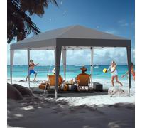 Tonnelle pop-up 3 x 6 m, pliable, imperméable, résistante à l'hiver, protection UV 50+, stable, hauteur réglable, avec sac de transport à roulettes, pliable, tente de jardin, pour extérieur, jardin