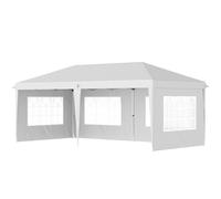 Tonnelle pop up pliante - barnum pliable - 4 cotés démontables - 4 fenêtres - acier oxford haute densité blanc Blanc G