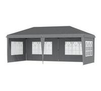 Tonnelle Pop Up Pliante - Barnum Pliable - 4 Cotés Démontables - 4 Fenêtres - Acier Oxford Haute Densité Gris