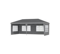 Tonnelle Pop Up Pliante - Barnum Pliable - 4 Cotés Démontables - 4 Fenêtres - Acier Oxford Haute Densité Gris