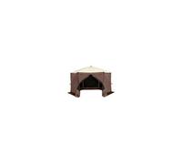 VEVOR Tonnelle Pop-up Tente moustiquaire 6 côtés – Abri soleil 3,81×3,81 m Marron